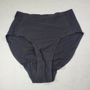 Truekind Black Seamless Stretch Mid-Waist Brief #51422 Size 0 - 14